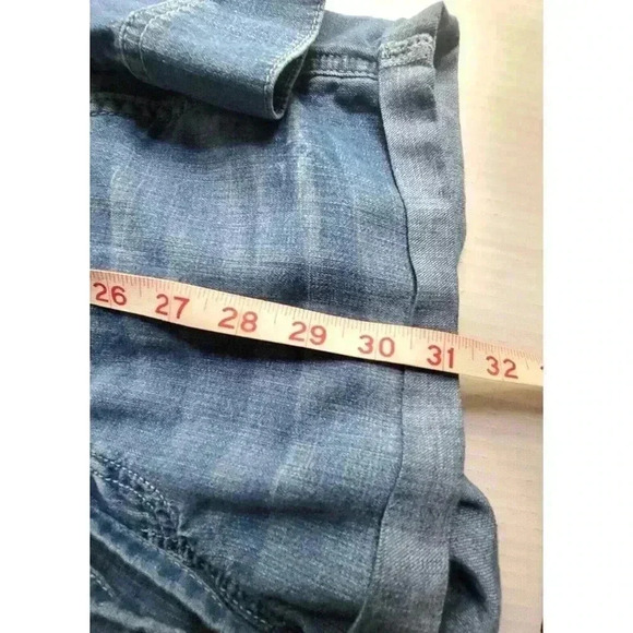 ABERCROMBIE & FITCH Denim Shorts Romper Woman's Size Small Festivals Summercore - Picture 10 of 11